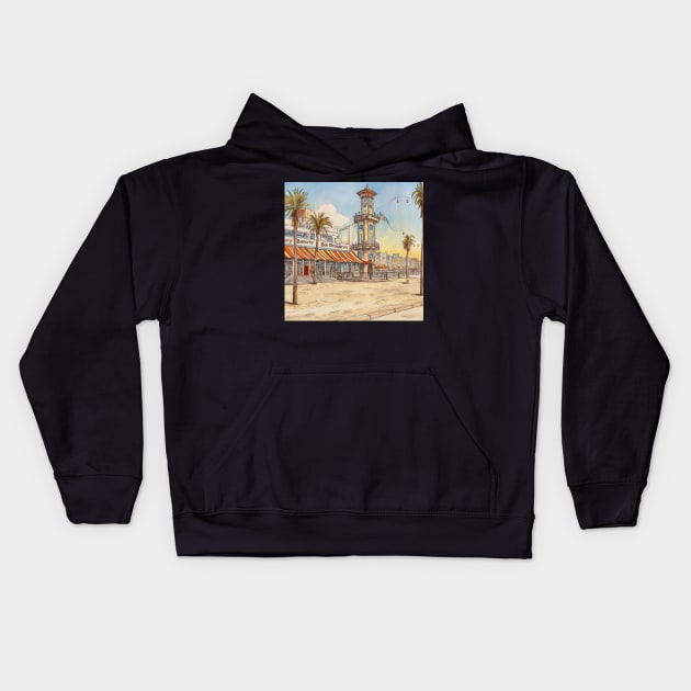 Long Beach Kids Hoodie by ComicsFactory